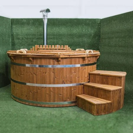 Wooden hot tub