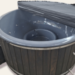 fiberglass hot tub with external heater