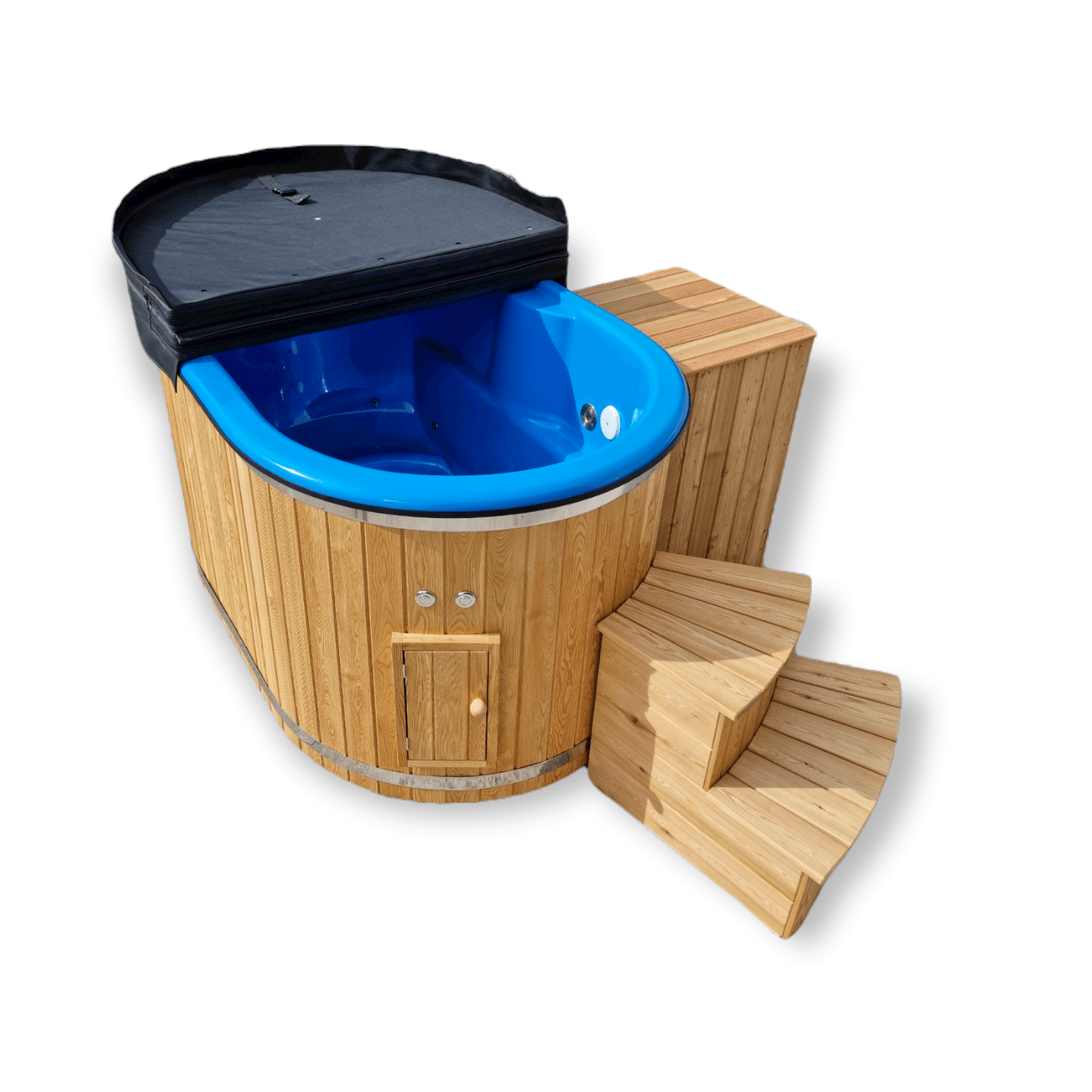 Wood Hot Tub With Massages and LED Rgb Lighting Hot Tub for 